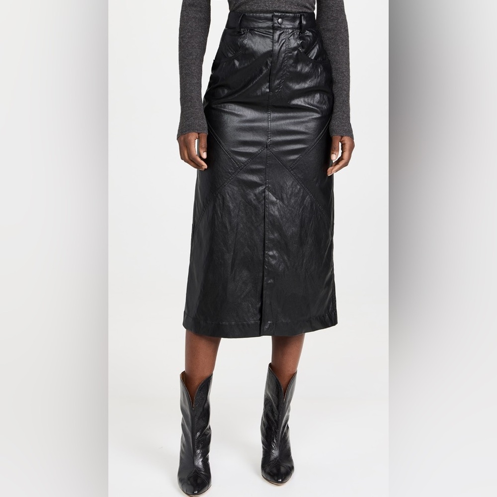 NWT Isabel Marant Étoile Cecilia Faux Leather Skirt sz 40/ 6